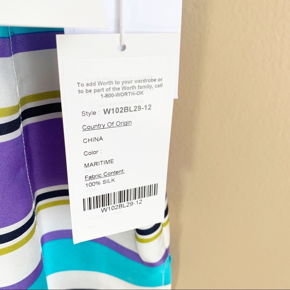 Worth 100% silk sleeveless top sundial RELISTED - Picture 8 of 9